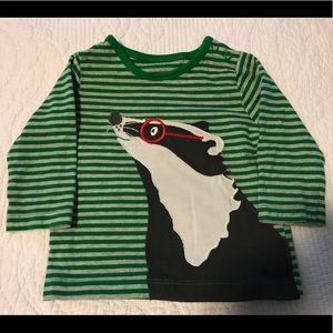 Baby Boden 6-12m Badger Long Sleeve Tee